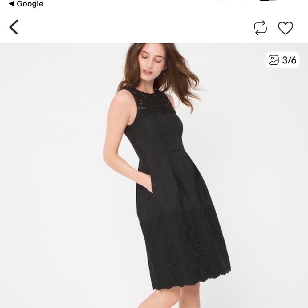 White House black market black lace party dress